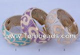 CEB27 5pcs 32mm width gold plated alloy with enamel bangles