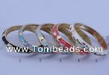 CEB31 5pcs 10mm width gold plated alloy with enamel bangles