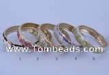 CEB41 5pcs 15mm width gold plated alloy with enamel rhinestone & bangles