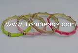 CEB65 6mm width gold plated alloy with enamel bangles wholesale
