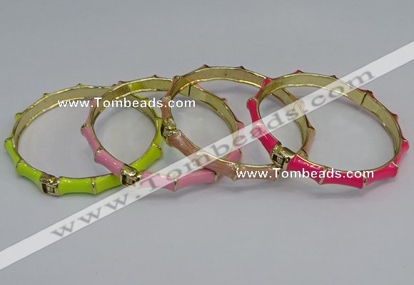 CEB65 6mm width gold plated alloy with enamel bangles wholesale