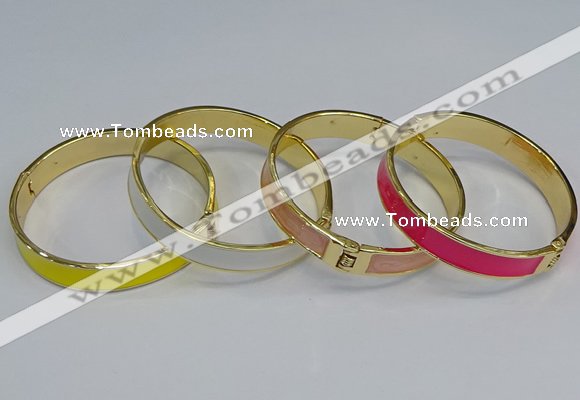 CEB66 9mm width gold plated alloy with enamel bangles wholesale