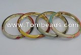 CEB68 6mm width gold plated alloy with enamel bangles wholesale