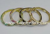 CEB71 6mm width gold plated alloy with enamel bangles wholesale