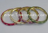 CEB75 6mm width gold plated alloy with enamel bangles wholesale