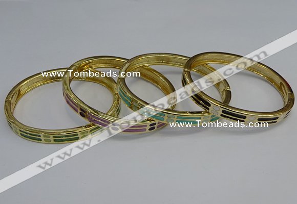 CEB84 8mm width gold plated alloy with enamel bangles wholesale