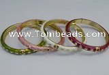 CEB89 8mm width gold plated alloy with enamel bangles wholesale