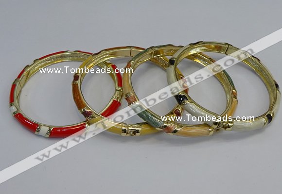 CEB90 8mm width gold plated alloy with enamel bangles wholesale