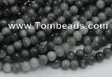 CEE01 15.5 inches 4mm round eagle eye jasper beads wholesale