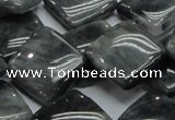 CEE17 15.5 inches 20*20mm diamond eagle eye jasper beads wholesale