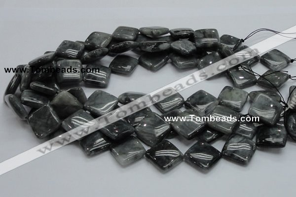 CEE17 15.5 inches 20*20mm diamond eagle eye jasper beads wholesale