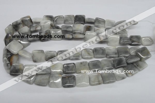 CEE208 15.5 inches 16*16mm square eagle eye jasper beads