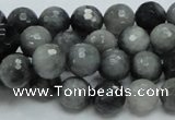 CEE21 15.5 inches 10mm faceted round eagle eye jasper beads wholesale