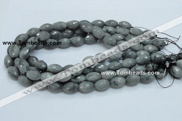 CEE29 15.5 inches 13*18mm faceted rice eagle eye jasper beads