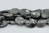 CEE50 15.5 inches 8*10mm faceted oval eagle eye jasper beads