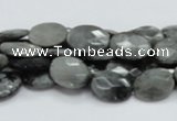 CEE51 15.5 inches 8*12mm faceted oval eagle eye jasper beads