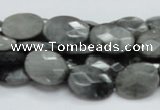 CEE53 15.5 inches 12*16mm faceted oval eagle eye jasper beads