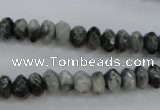 CEE67 15.5 inches 5*8mm faceted rondelle eagle eye jasper beads