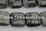CEE78 15.5 inches 18*18mm square eagle eye jasper beads