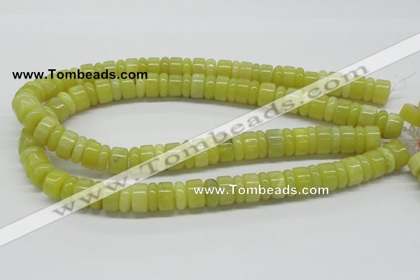 CEJ02 15.5 inches 5*14 & 8*14mm rondelle lemon jade beads wholesale