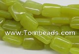 CEJ03 15.5 inches 10*14mm rectangle lemon jade beads wholesale