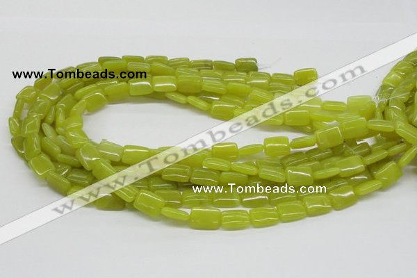 CEJ03 15.5 inches 10*14mm rectangle lemon jade beads wholesale