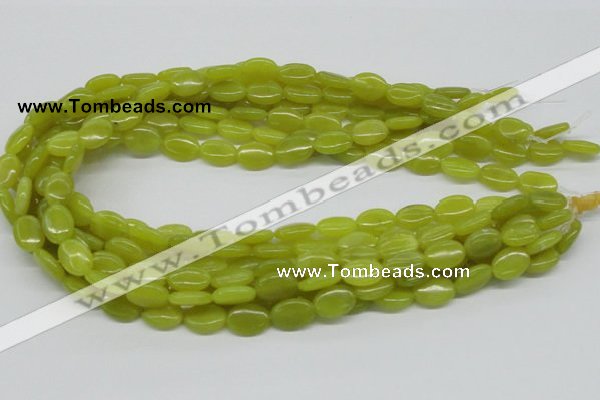 CEJ05 15.5 inches 10*14mm oval lemon jade beads wholesale