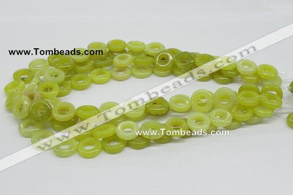 CEJ08 15.5 inches 8*16mm donut lemon jade beads wholesale