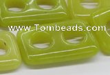 CEJ11 15.5 inches 25*40mm rectangle lemon jade beads wholesale