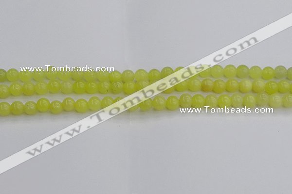 CEJ201 15.5 inches 6mm round lemon jade beads wholesale