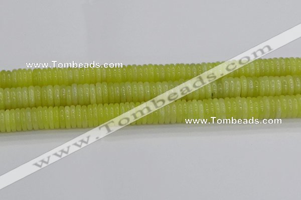 CEJ213 15.5 inches 2*10mm rondelle lemon jade beads wholesale