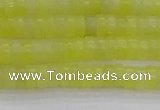 CEJ219 15.5 inches 2*4mm heishi lemon jade beads wholesale