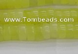 CEJ220 15.5 inches 3*6mm heishi lemon jade beads wholesale