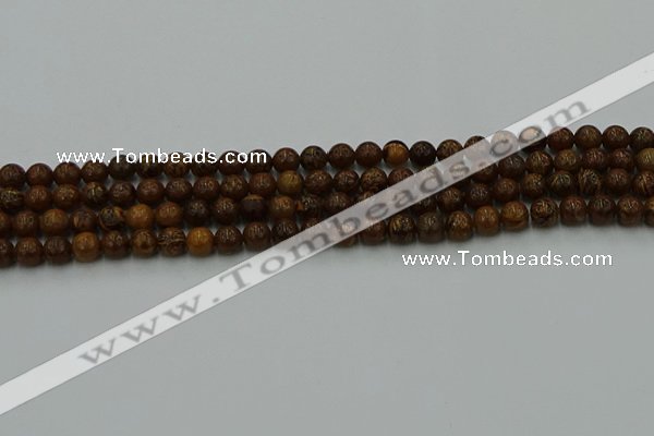 CEJ300 15.5 inches 4mm round elephant skin jasper beads wholesale