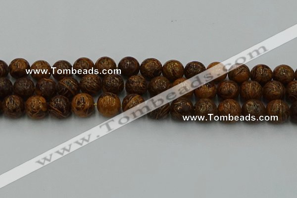 CEJ305 15.5 inches 14mm round elephant skin jasper beads wholesale