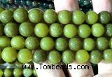 CEJ363 15 inches 10mm round lemon jade beads wholesale