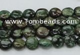 CEM01 15.5 inches 8mm flat round emerald gemstone beads wholesale