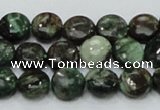 CEM02 15.5 inches 10mm flat round emerald gemstone beads wholesale