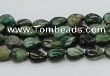 CEM05 15.5 inches 6*8mm flat teardrop emerald gemstone beads