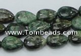 CEM06 15.5 inches 10*14mm flat teardrop emerald gemstone beads