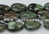 CEM07 15.5 inches 13*18mm flat teardrop emerald gemstone beads