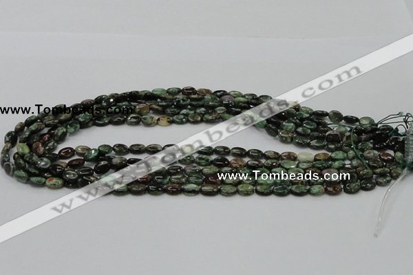 CEM10 15.5 inches 6*8mm oval emerald gemstone beads wholesale