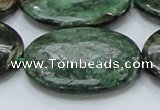 CEM15 15.5 inches 30*40mm oval emerald gemstone beads wholesale