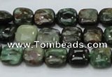 CEM22 15.5 inches 10*10mm square emerald gemstone beads wholesale