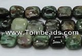 CEM22 15.5 inches 10*10mm square emerald gemstone beads wholesale