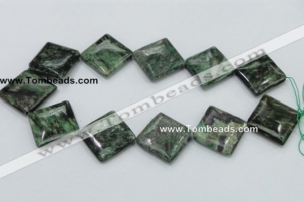 CEM23 15.5 inches 30*30mm diamond emerald gemstone beads wholesale