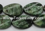 CEM25 15.5 inches 18*25mm twisted oval emerald gemstone beads