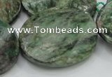 CEM26 15.5 inches 30*40mm twisted oval emerald gemstone beads