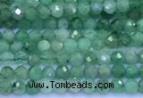 CEM75 15 inches 2mm faceted round emerald beads