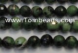 CEP106 15.5 inches 8mm faceted round epidote gemstone beads